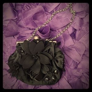 Retro style Black evening pouch mini purse